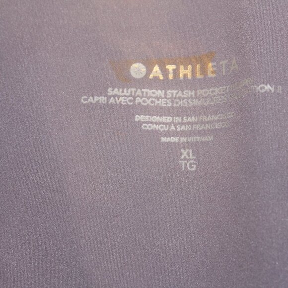 Plum Saluation Athleta  Stash Pocket Capris II Size XL New - Picture 5 of 7